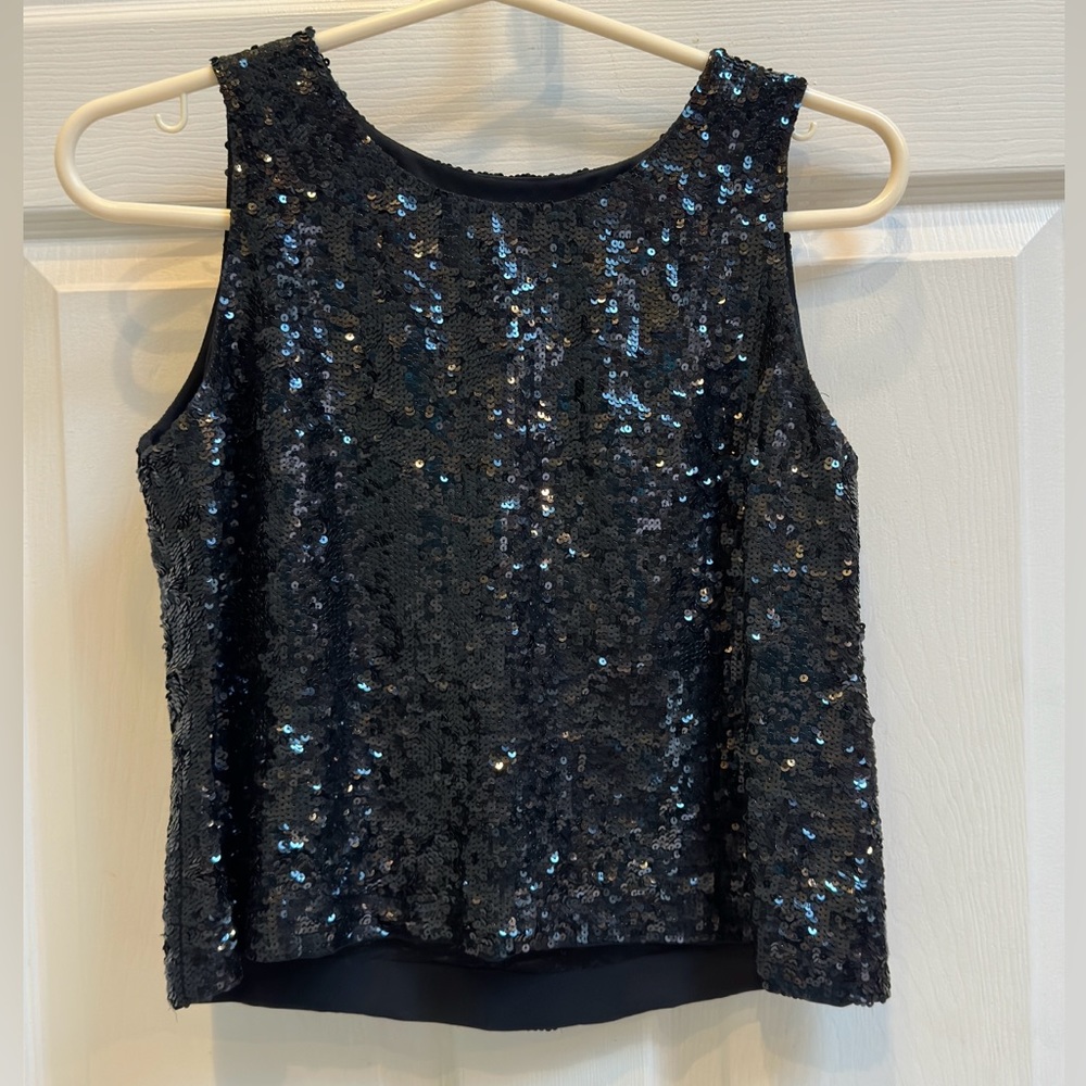Ralph Lauren Black Sequin Tank